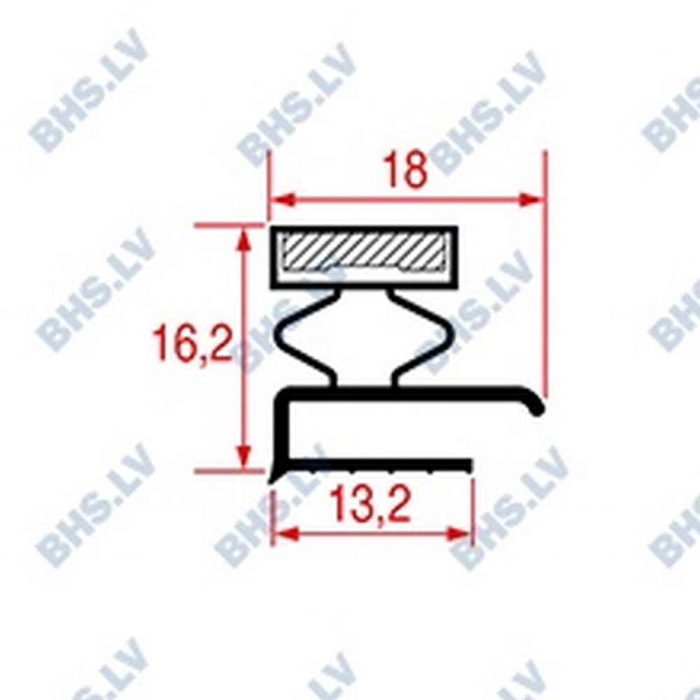 MIDDLE EDGED GASKET 610x580 mm