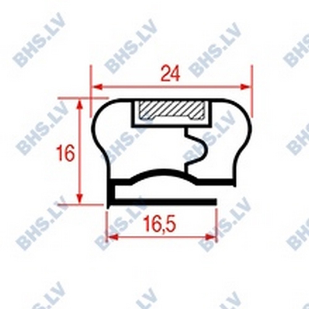 MIDDLE EDGED GASKET L2009 LENGTH 2000 mm