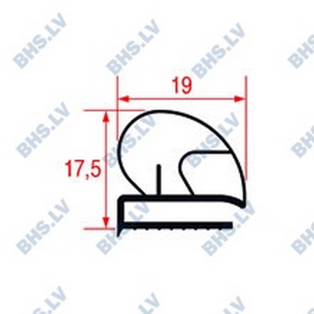 GASKET MIDDLE-EDGED L2012 LENGTH 2300 mm