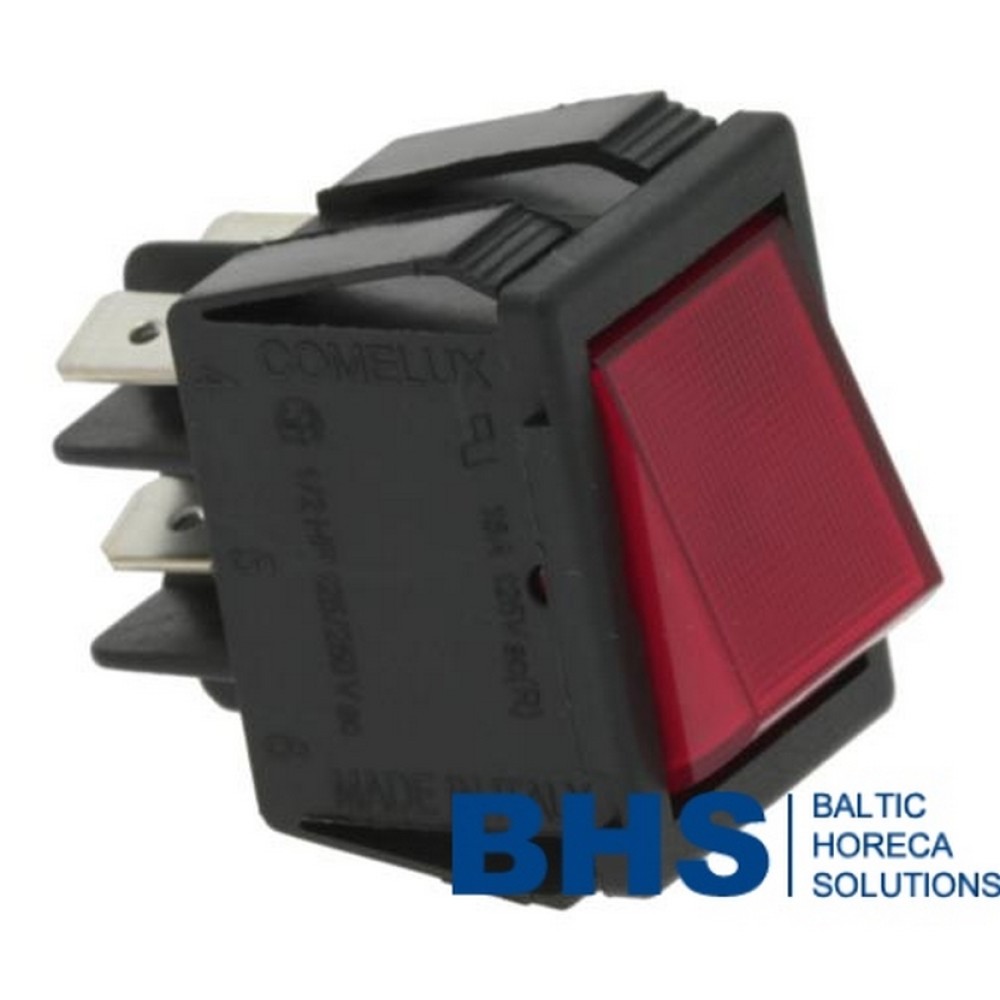 BIPOLAR SWITCH RED 16A 250V