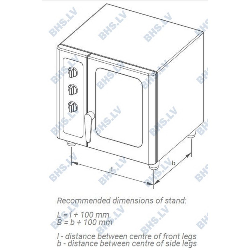 Universal stand for convection oven 700-7