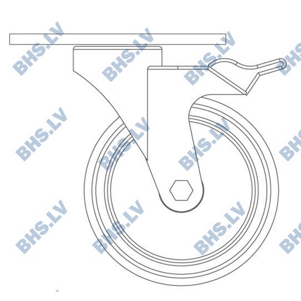 Jeu de roues galvanisé RC 125 mm