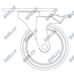 Cinkotu riteņu komplekts RC 125 mm