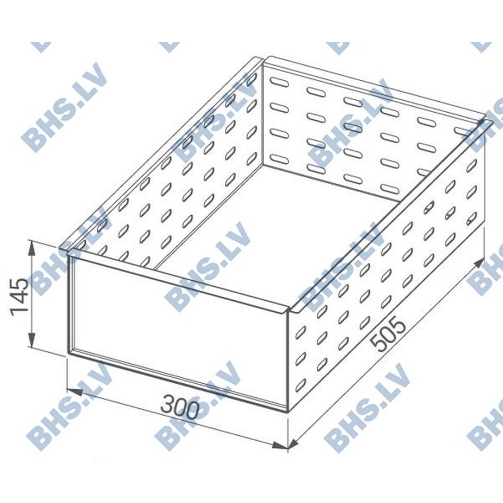 Perforated insert for small drawers