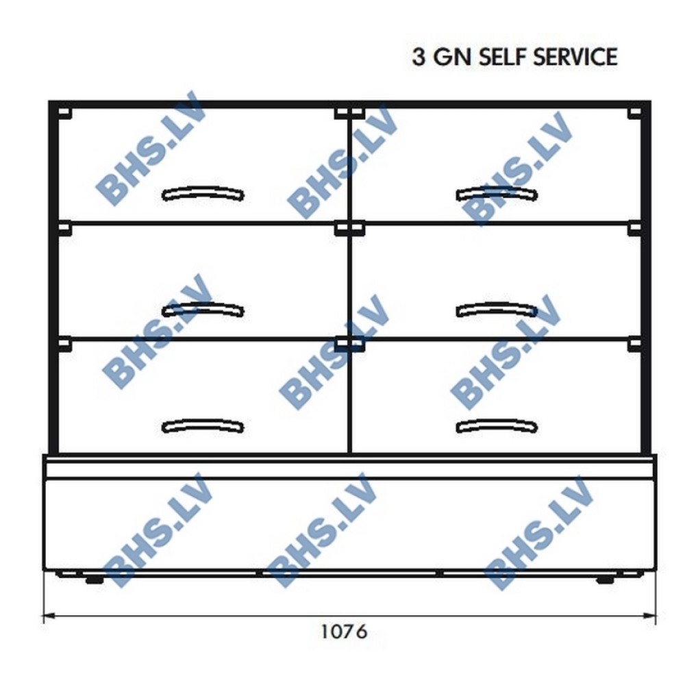 Heated display case ADDA HOT GN3 self-service