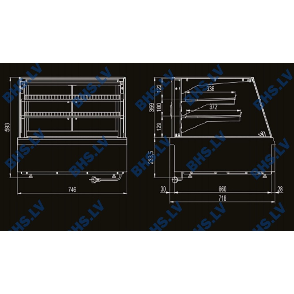 Vitrine chauffante ADDA HOT 2 GN Small (servir)