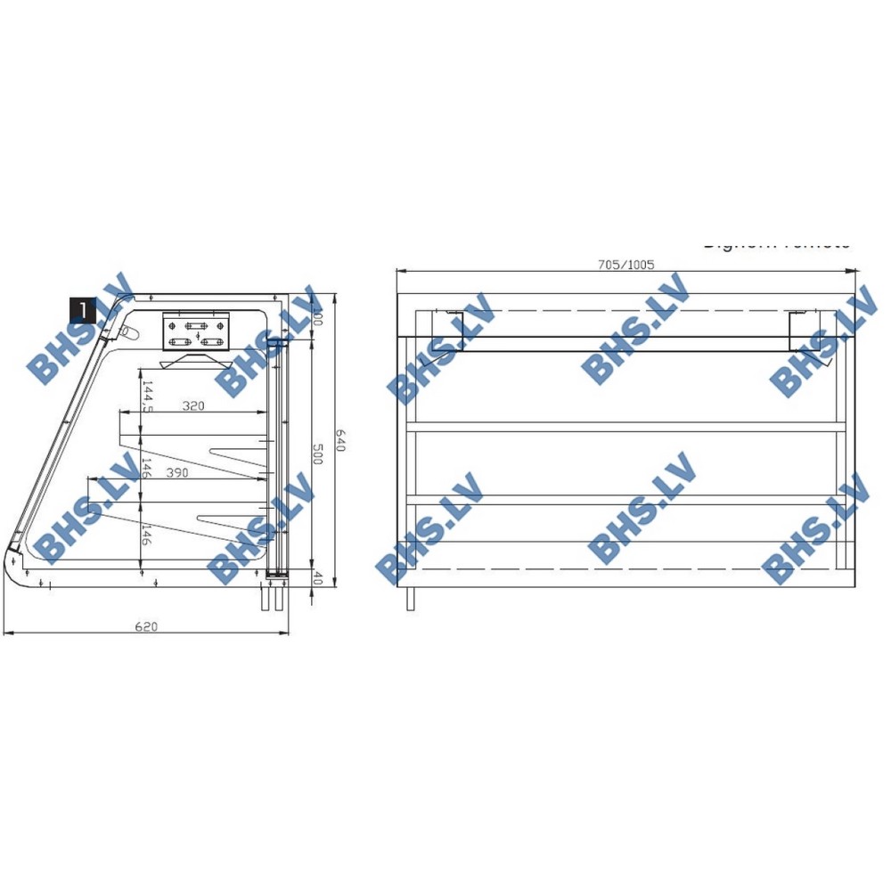 Refrigerated display case Big Horn 1000 Remote