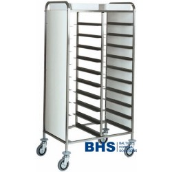 Trolley for 20 trays with side panels