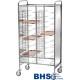 Universal trolley for 30 trays with side panels