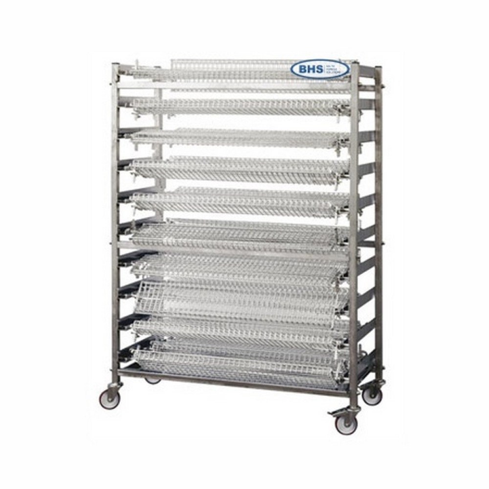 Stainless steel trolley for spits and spinning grills INXS