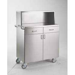 STAINLESS STEEL WAITERS STATION ON CASTORS POLAR2AL