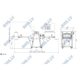 Manual dough sheeter R62T/12 with inventer