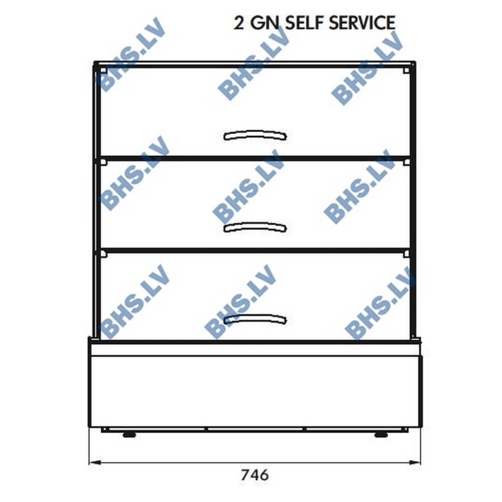 Heated display case ADDA HOT GN2 self-service