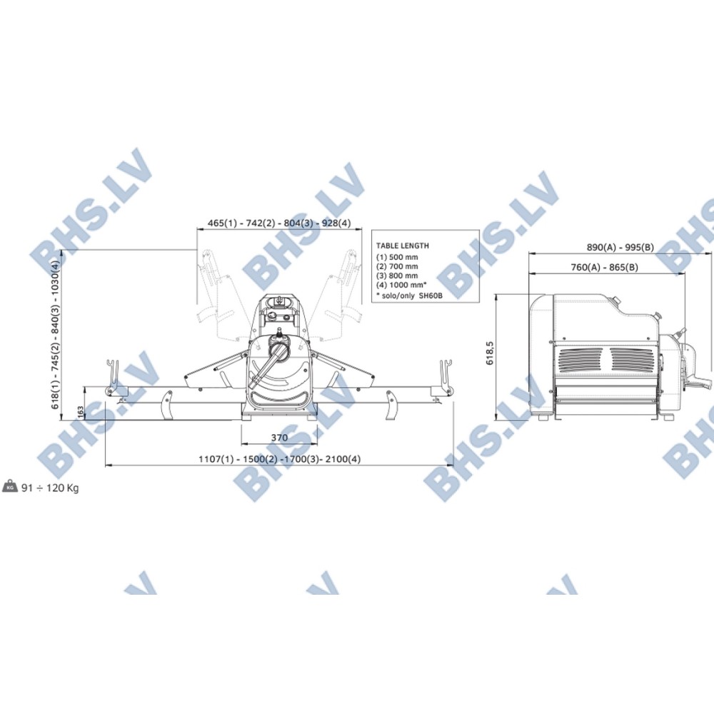 Manual dough sheeter SH50B/05