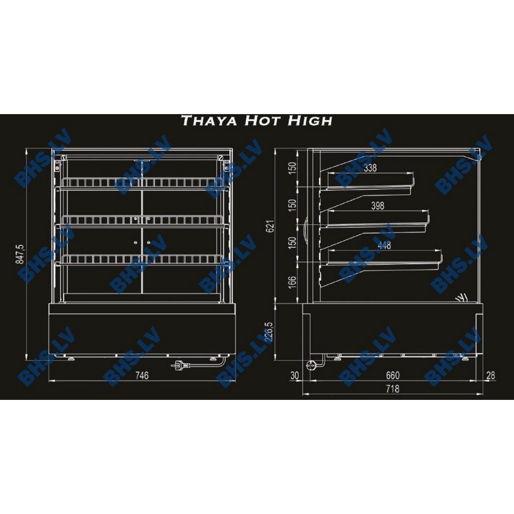 Heated display case THAYA HOT GN2 High