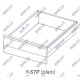 Triple drawer block with closed back for GN 1/1 container