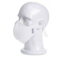 Fabric face mask 3-layer antimicrobial White