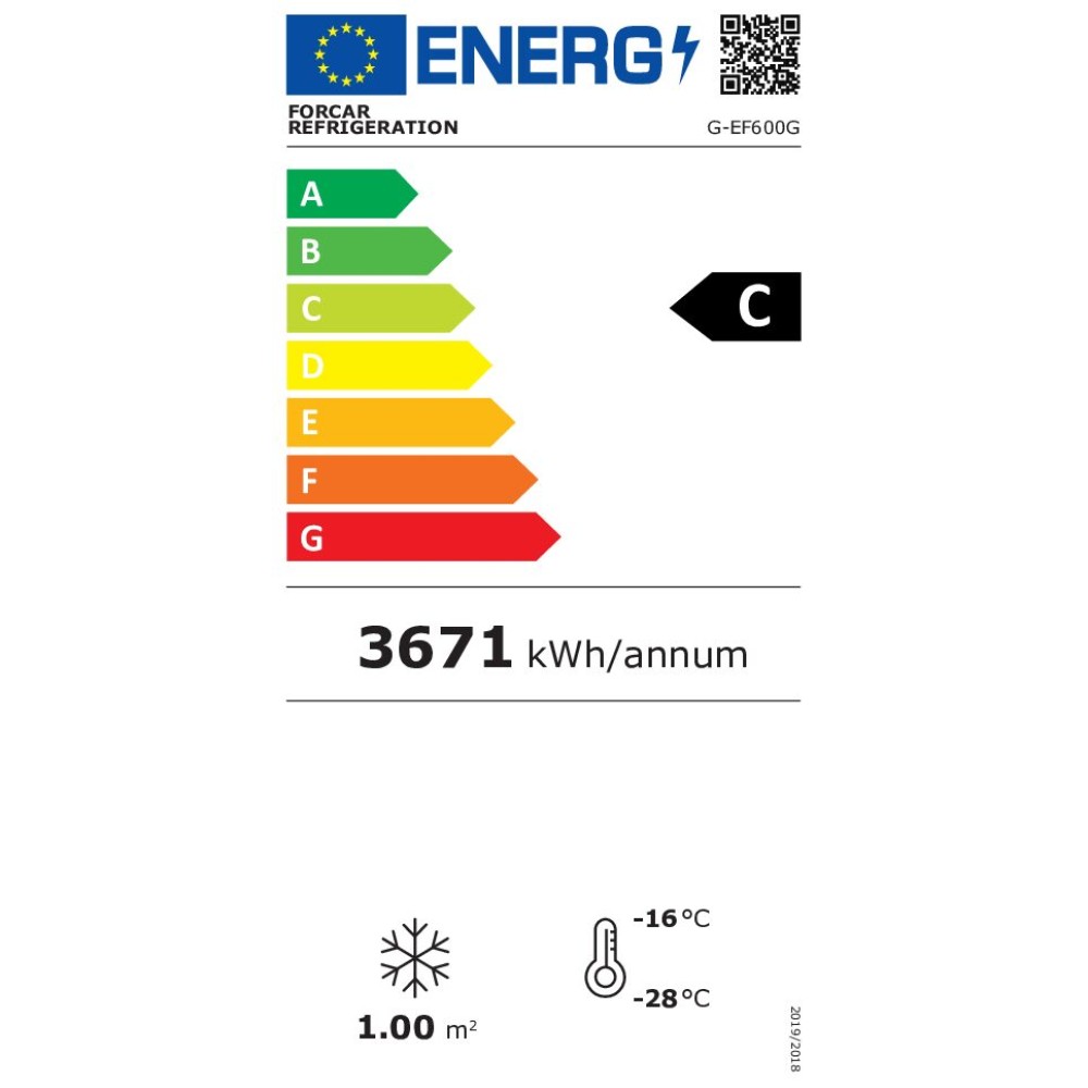 Šaldiklis Eco Line G-EF600G su Stiklo Durimis Šaldiklis Eco Line G-EF600G su Stiklo Durimis