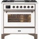 Ilve Majestic 90 cm gāzes un indukcijas plīts Ilve Majestic 90 cm gāzes un indukcijas plīts