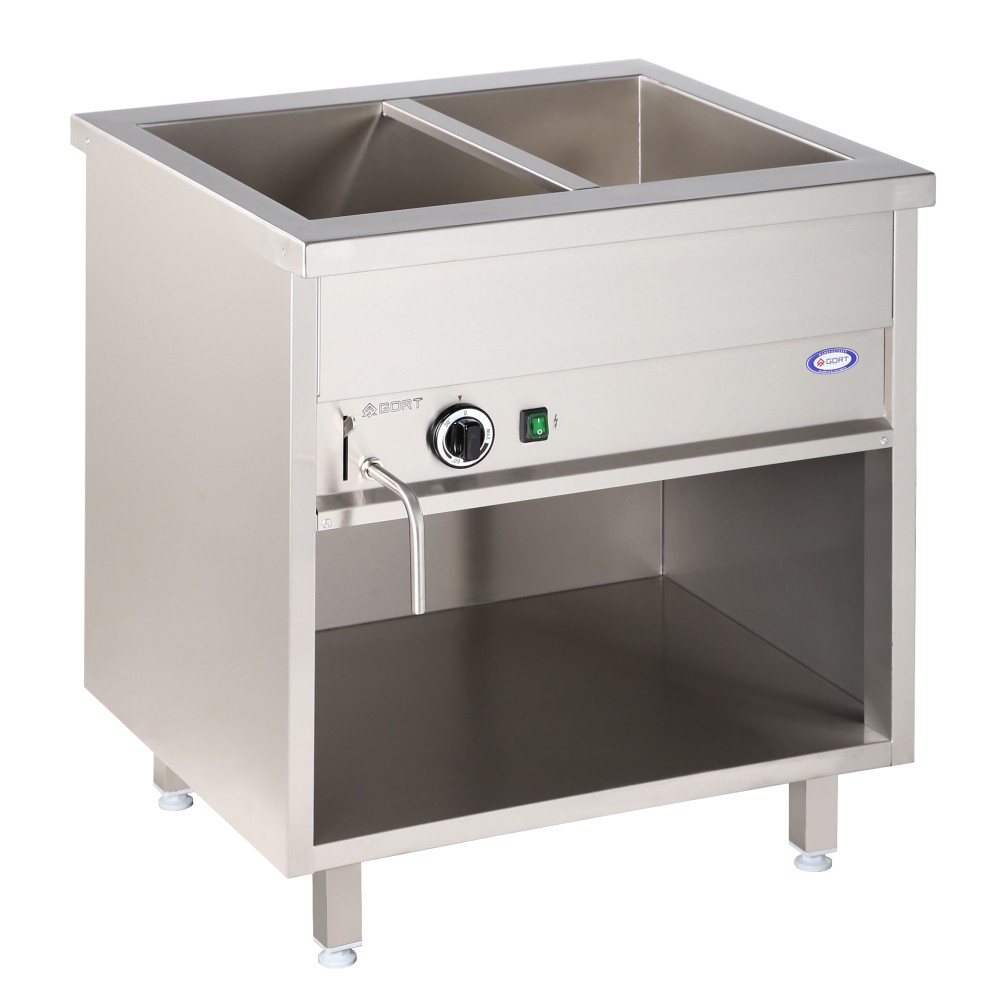 Professionaalne Bain-Marie 2xGN 1/1 Avatud Kapiga