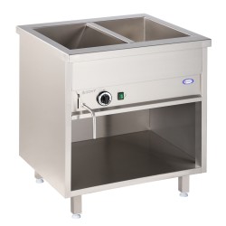 Laisvai pastatomas bain-marie 2xGN 1/1, su bendru temperatūros valdymu