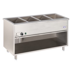 Laisvai pastatomas bain-marie 4xGN 1/1, su bendru temperatūros valdymu