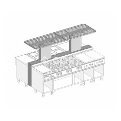 Viršutinių lentynų sistema virtuvės reikmenims 2400 x 700 mm