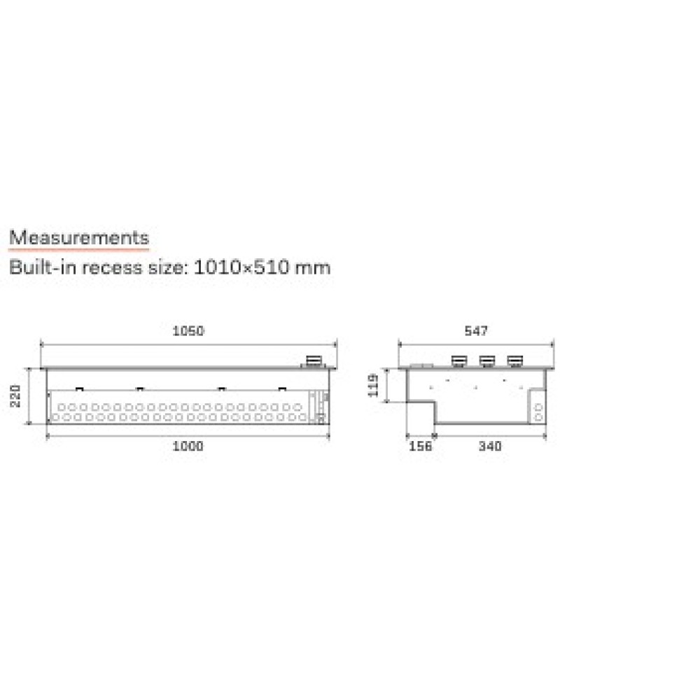HBBQ100 100 cm Built-in Garden Grill HBBQ100 100 cm Built-in Garden Grill