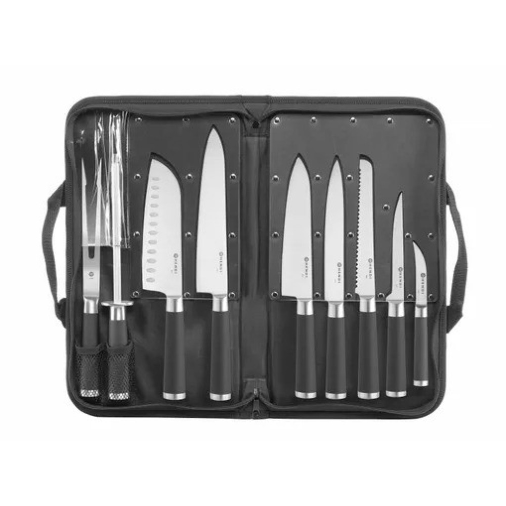 Kit de Couteaux en Acier - 9 Pièces Élégantes