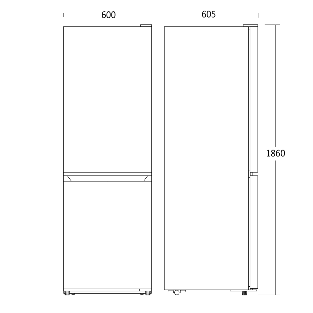 Eco-Friendly CBF293NFWD Combi Refrigerator