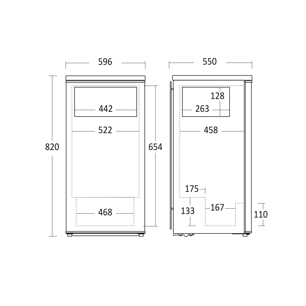 Space-Saving Combi Fridge BIC111WE