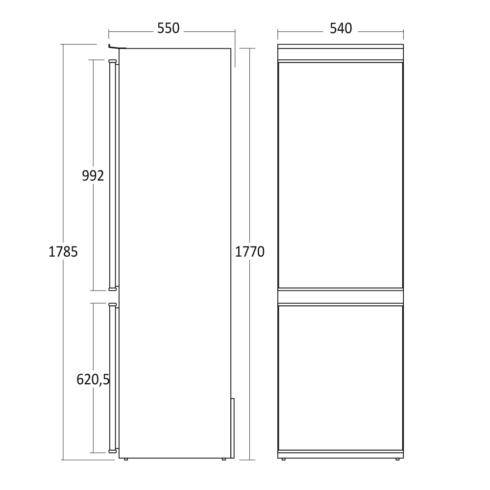 Refrigerator Combi CBI267NFWD