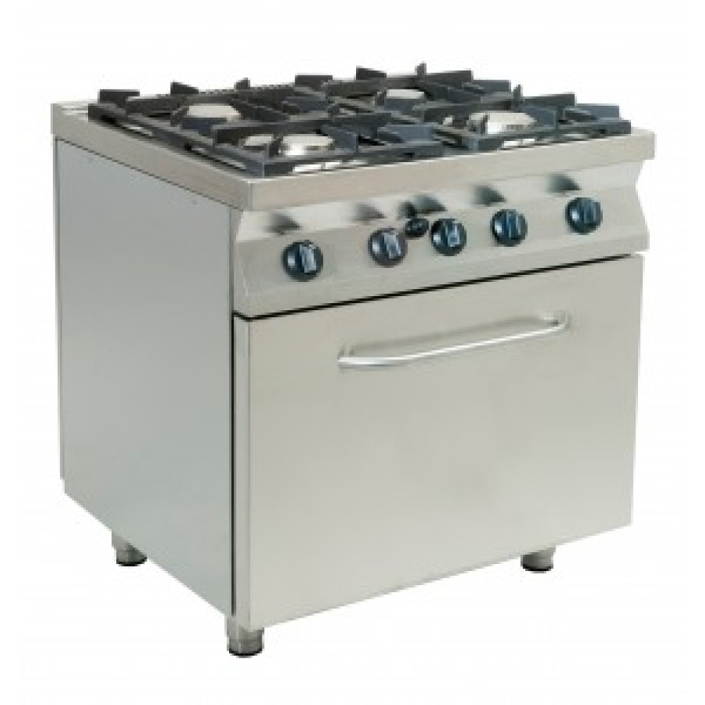 Heavy-Duty Gas Cooking Range with Oven FAST F7/KUG4LO