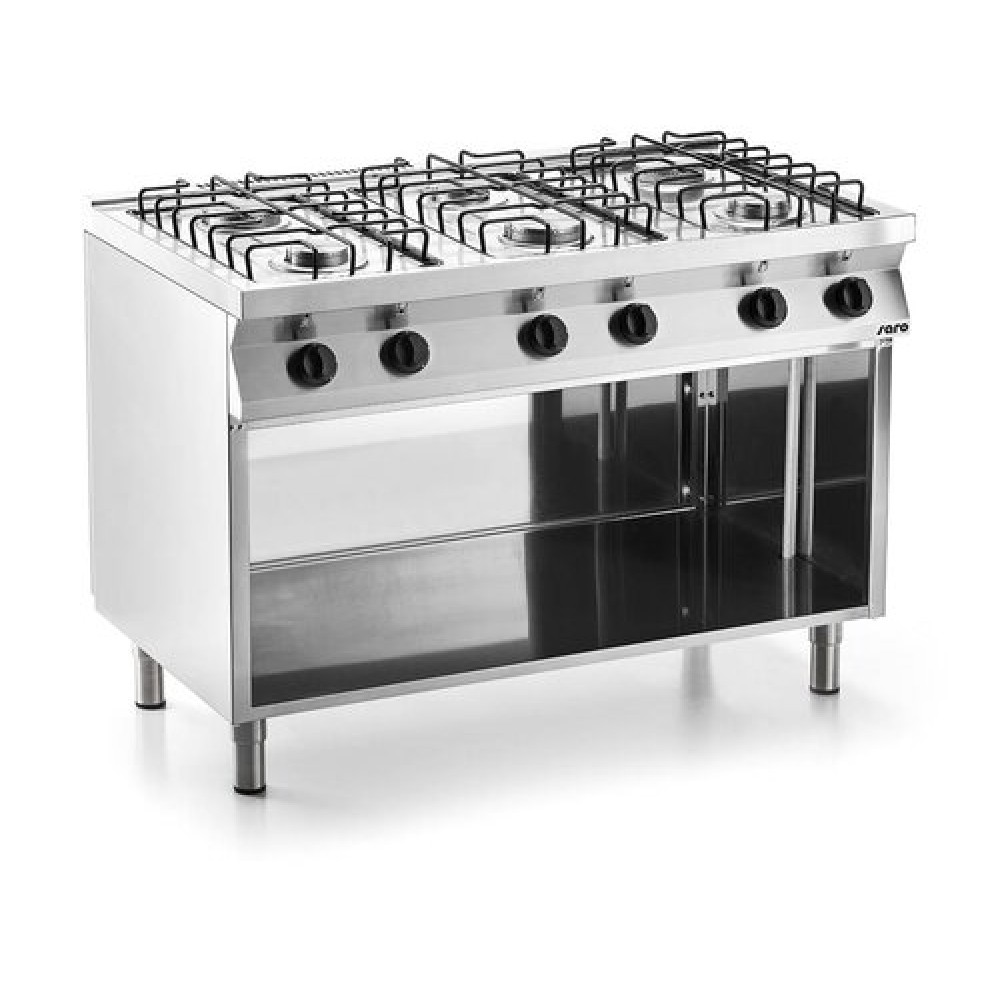 Heavy-Duty Gas Range with Neutral Storage Cabinet