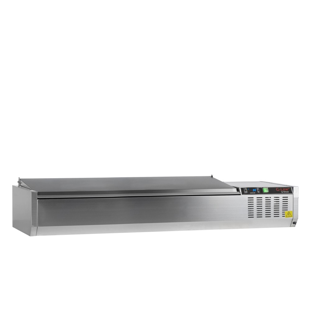Vitrine réfrigérée inox 7 GN1/4 pour sushi Vitrine réfrigérée inox 7 GN1/4 pour sushi