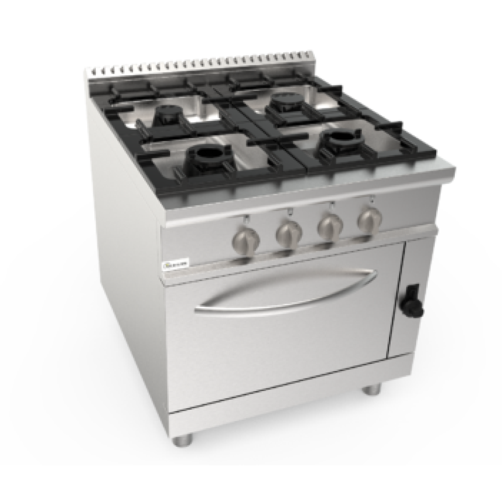 Cuisinière à Gaz avec Four LADYQ 900 pour Cuisine Professionnelle Cuisinière à Gaz avec Four LADYQ 900 pour Cuisine Professionnelle