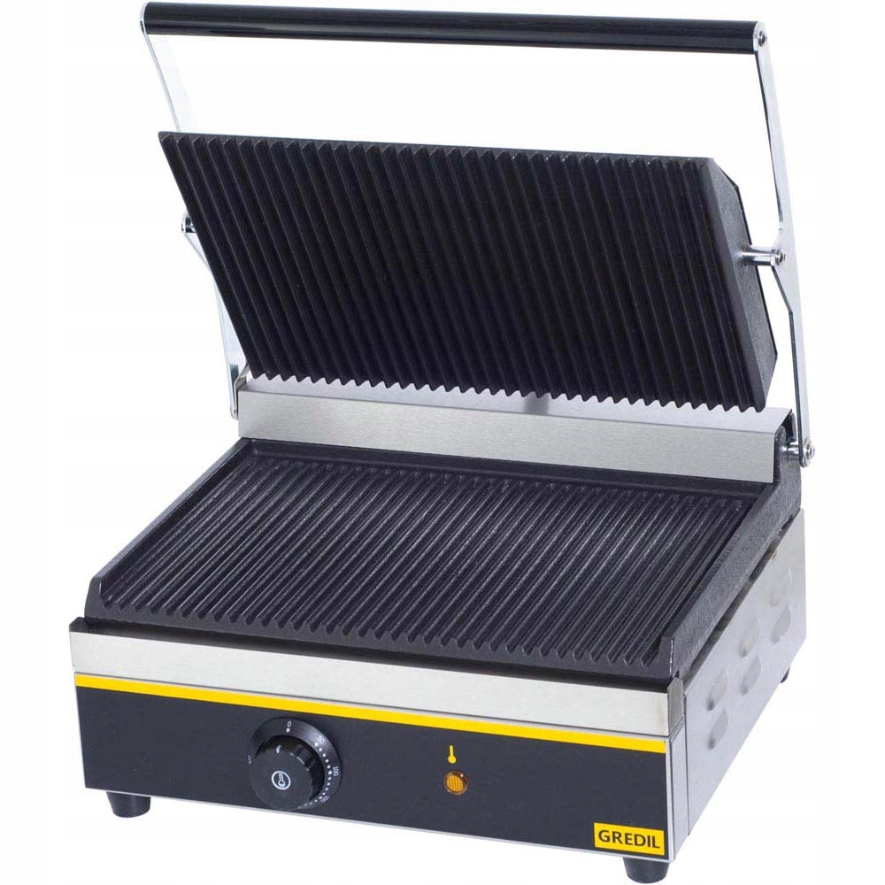 Contact grill (ribbed/ ribbed) 385 mm