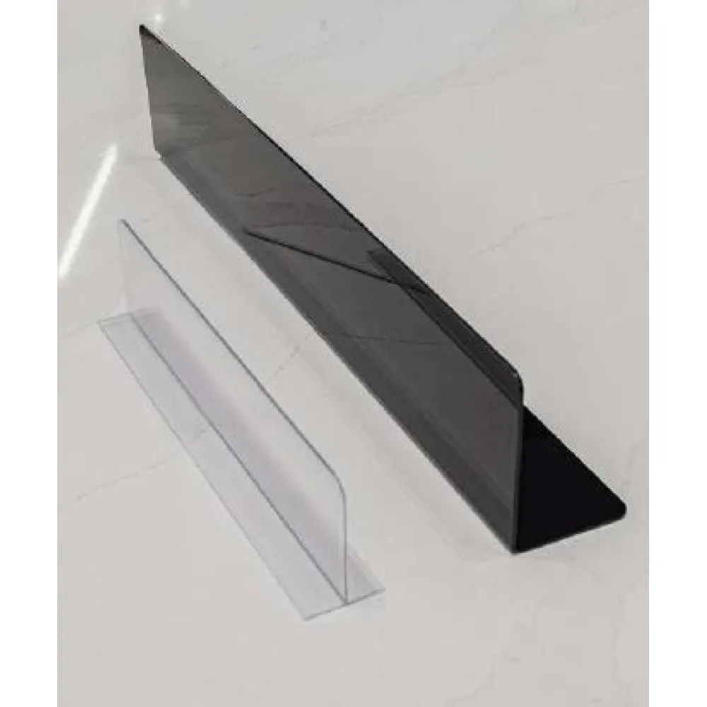 L formos skirtukas iš polimetilmetakrilato (organinio stiklo) 6565 – 280 × 65 × 65 mm, juodas (A00021182)