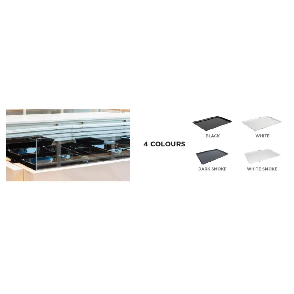 Polimetilmetakrilato GN 1/1 80 mm Plexi indas Juoda (A00016756)
