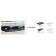 Polimetilmetakrilato GN 1/1 80 mm Plexi indas Juoda (A00016756)
