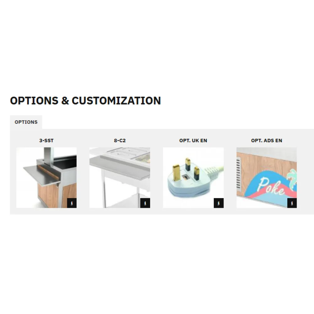 Chariot Bain-Marie 3 GN Halogène avec Étagère