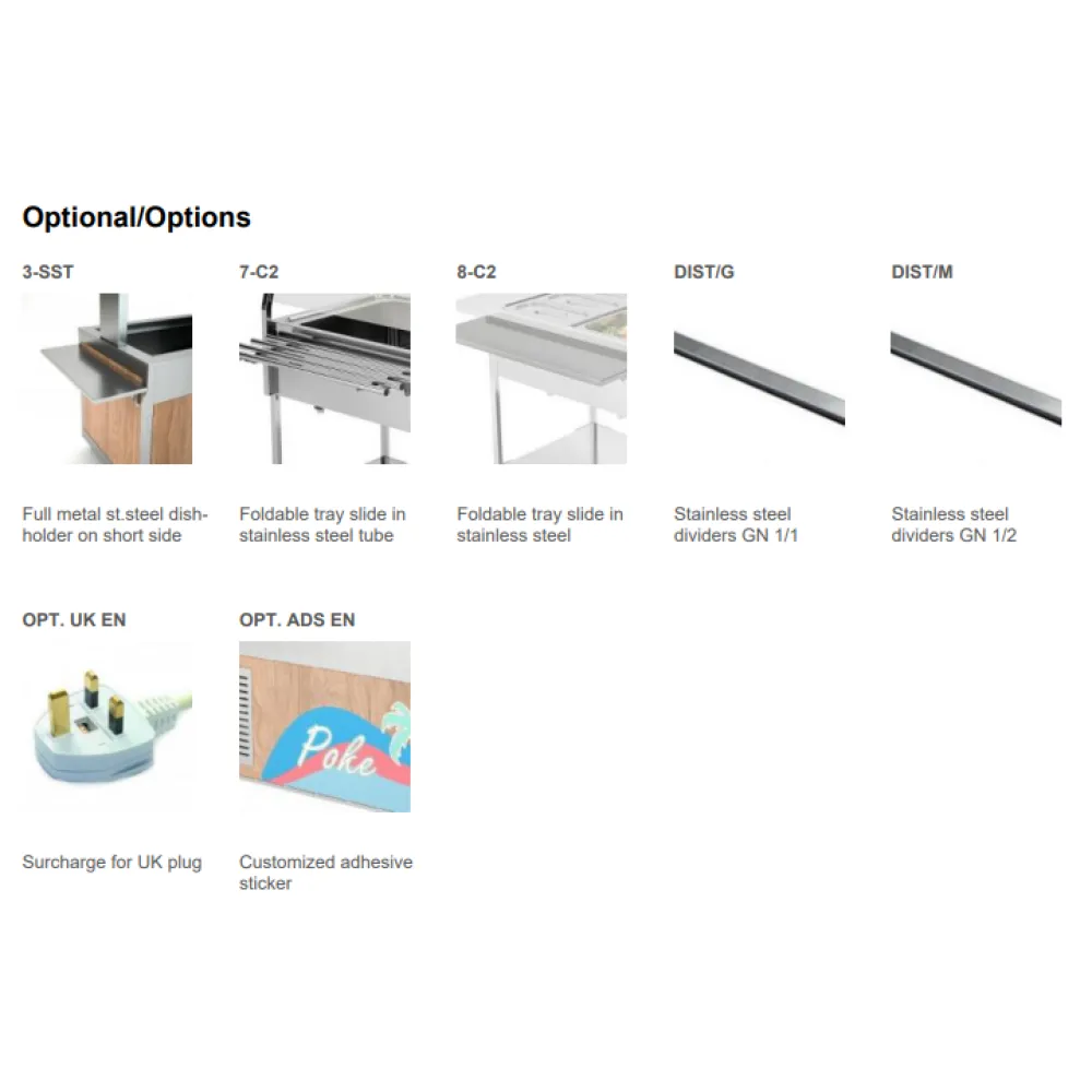 Chariot Bain-Marie avec Lampes Halogènes 2 GN