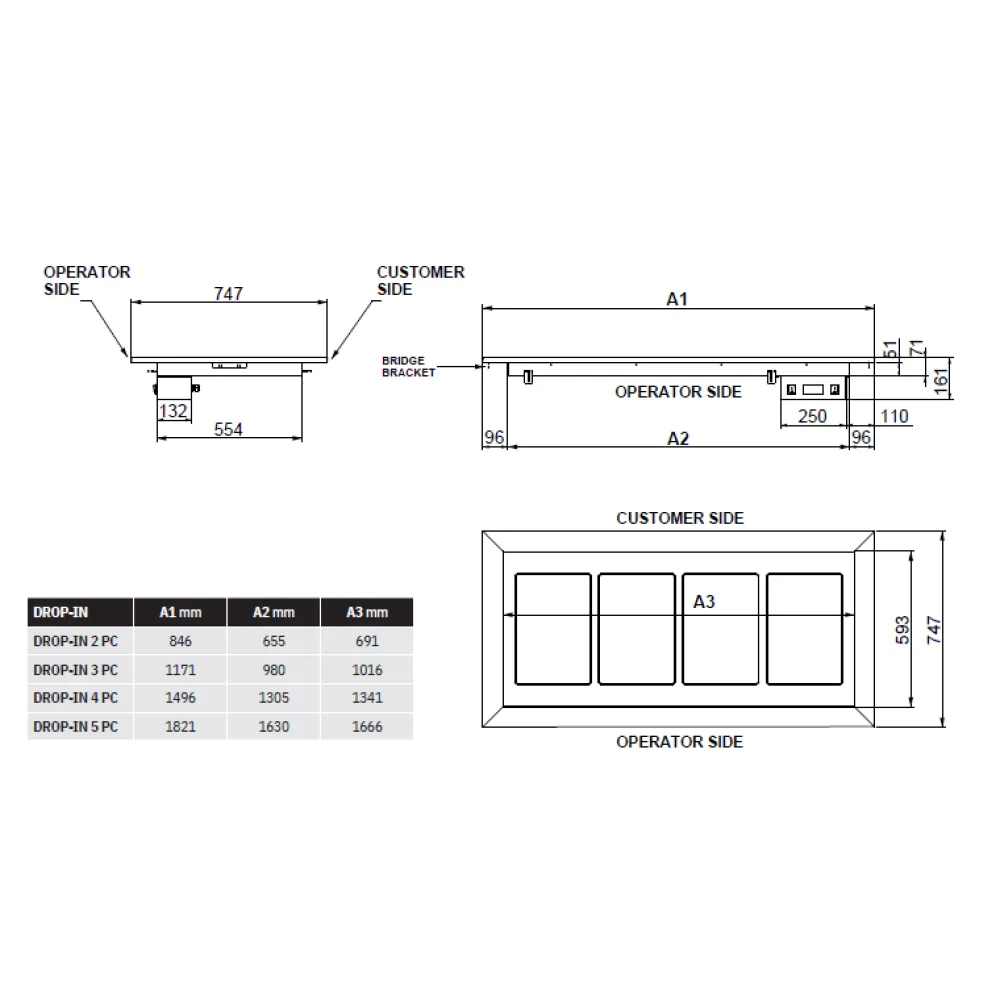 Commercial Grade Heated Drop-In Countertop Commercial Grade Heated Drop-In Countertop