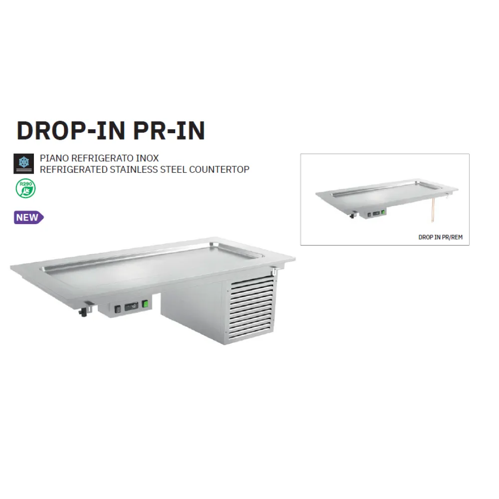 Stainless Steel Drop-In Refrigerated Unit with Digital Control Stainless Steel Drop-In Refrigerated Unit with Digital Control