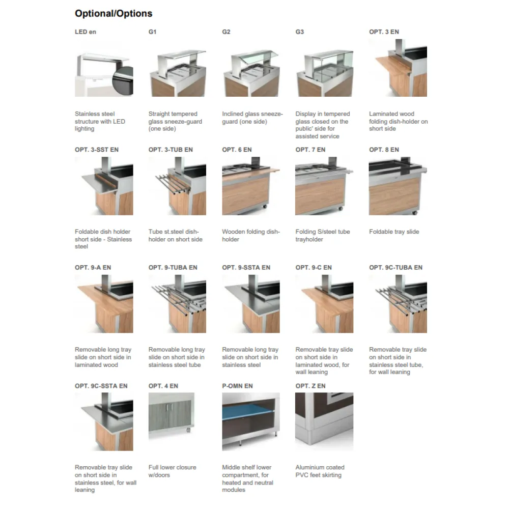 Chic Refrigerated Buffet with Hanex® Betacryl Worktop