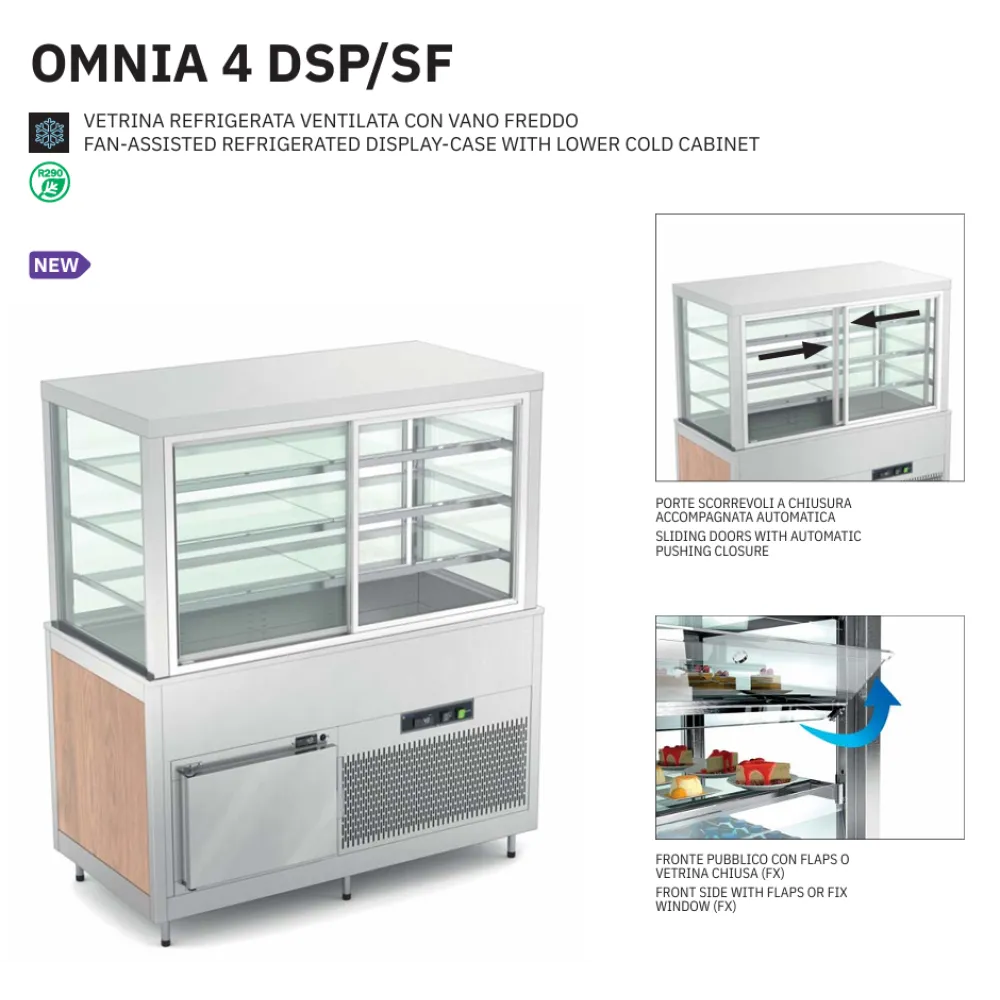 Профессиональная холодильная витрина OMNIA 4DSP/SF