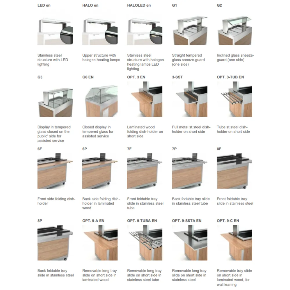 Chic Buffet Station with Heated Glass Top