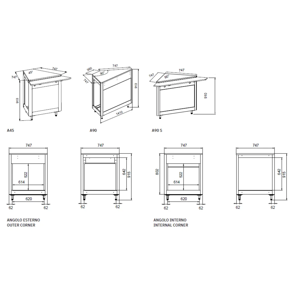 Omnia 45° Corner Module - Customizable Display