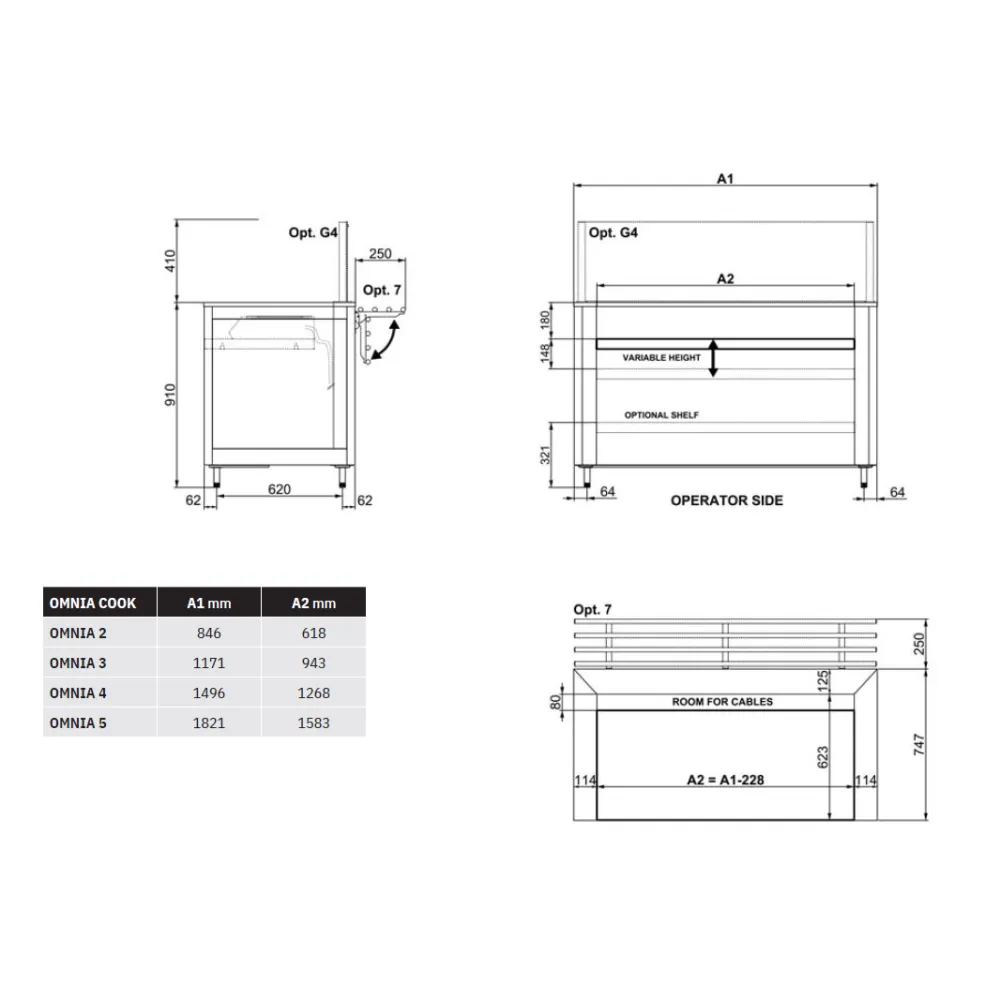 Module Neutre avec Étagère Omnia 3Cook
