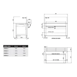 NEUTRAL MODULE WITH AN ADJUSTABLE SHELF OMNIA 2COOK